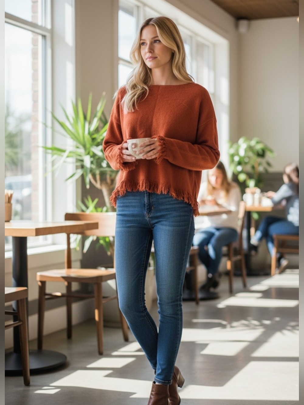 Cyrus Vibrant Orange Sweater